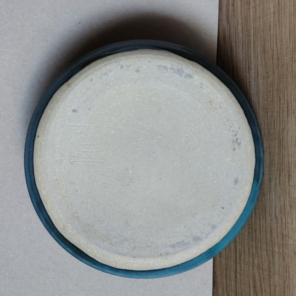 Teal Blue Glazed Studio Ceramic Trinket Dish - Picture 8 of 11